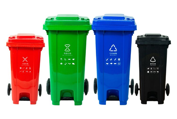 腳踏四分類垃圾桶